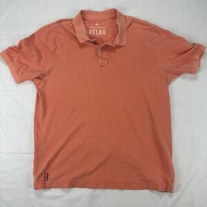 Men's Coral‎ Polo Shirt XL 100% Cotton Island Modern Fit Tommy Bahama Relax